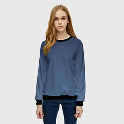 Свитшот женский Gradient Dark Blue, цвет: 3D-черный — фото 2