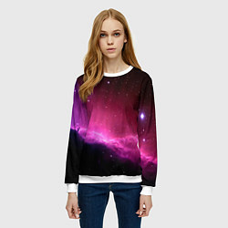 Свитшот женский Night Nebula, цвет: 3D-белый — фото 2
