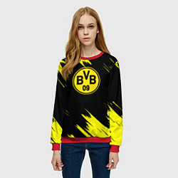 Свитшот женский Borussia texture, цвет: 3D-красный — фото 2