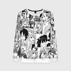 Свитшот женский Log Horizon pattern, цвет: 3D-белый