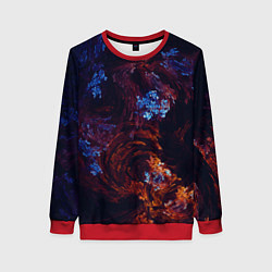 Свитшот женский Синие и Красные Коралловые Рифы, цвет: 3D-красный
