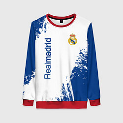 Свитшот женский Реал Мадрид краска, цвет: 3D-красный