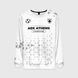 Свитшот женский AEK Athens Champions Униформа, цвет: 3D-белый