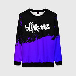 Свитшот женский Blink 182 Purple Grunge, цвет: 3D-черный