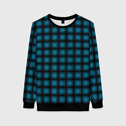 Женский свитшот Black and blue plaid