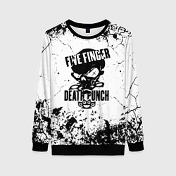 Свитшот женский Five Finger Death Punch - мелкие трещины, цвет: 3D-черный