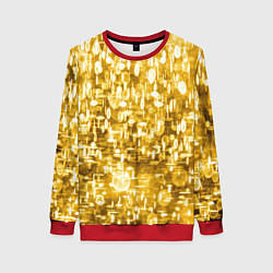Свитшот женский Абстрактное множество золотых огней - Яркожёлтый, цвет: 3D-красный