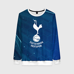 Свитшот женский Tottenham hotspur Соты абстракция, цвет: 3D-белый