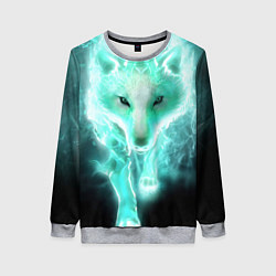Свитшот женский Волк из света, цвет: 3D-меланж
