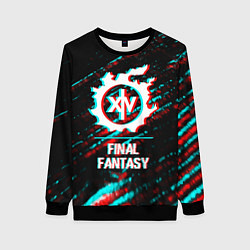 Женский свитшот Final Fantasy в стиле glitch и баги графики на тем