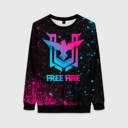 Женский свитшот Free Fire - neon gradient