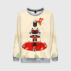 Свитшот женский Cult of the lamb art, цвет: 3D-меланж