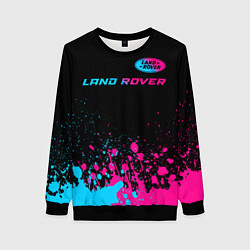 Женский свитшот Land Rover - neon gradient: символ сверху