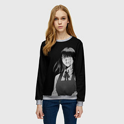 Свитшот женский Человек-бензопила : Аса Митака, цвет: 3D-меланж — фото 2