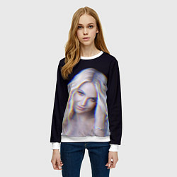 Свитшот женский Britney Spears Glitch, цвет: 3D-белый — фото 2