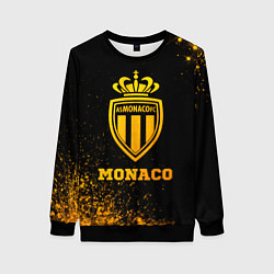 Свитшот женский Monaco - gold gradient, цвет: 3D-черный