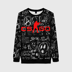 Свитшот женский CS GO - dead inside mod, цвет: 3D-черный
