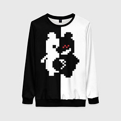 Свитшот женский Monokuma pixel, цвет: 3D-черный