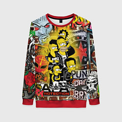 Женский свитшот Simpsons & Punks not dead! Motto!