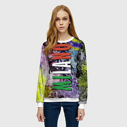 Свитшот женский Avant-garde color texture - Milano, цвет: 3D-белый — фото 2