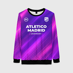 Свитшот женский Atletico Madrid legendary sport grunge, цвет: 3D-черный