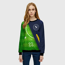 Свитшот женский Napoli football field, цвет: 3D-черный — фото 2
