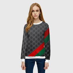 Свитшот женский В стиле gucci, цвет: 3D-белый — фото 2