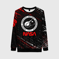 Свитшот женский Nasa краска, цвет: 3D-черный
