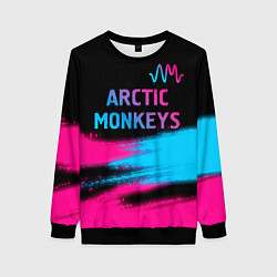 Женский свитшот Arctic Monkeys - neon gradient: символ сверху
