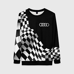 Свитшот женский Audi racing flag, цвет: 3D-черный