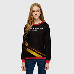 Свитшот женский Chrysler Абстракция, цвет: 3D-красный — фото 2