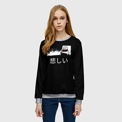 Свитшот женский Токийский Гуль аниме, цвет: 3D-меланж — фото 2