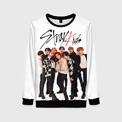 Свитшот женский Stray Kids white background, цвет: 3D-черный