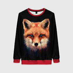 Свитшот женский Хитрый лис, цвет: 3D-красный
