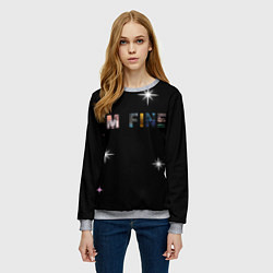 Свитшот женский Надпись, цвет: 3D-меланж — фото 2