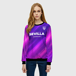 Свитшот женский Sevilla legendary sport grunge, цвет: 3D-черный — фото 2