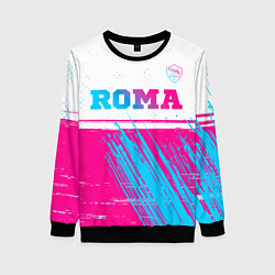 Женский свитшот Roma neon gradient style: символ сверху