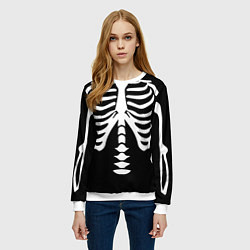 Свитшот женский Скелет костюм верх, цвет: 3D-белый — фото 2