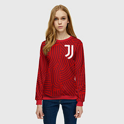 Свитшот женский Juventus отпечатки, цвет: 3D-красный — фото 2