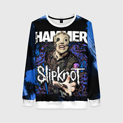 Свитшот женский Slipknot hammer blue, цвет: 3D-белый