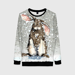 Женский свитшот Кролик Снежок Милый