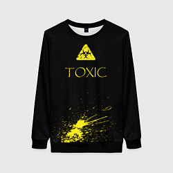 Свитшот женский TOXIC - Биологическая опасность, цвет: 3D-черный