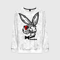 Свитшот женский Playboy Skull Rabbit 2023, цвет: 3D-белый