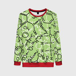 Свитшот женский Химия в хаосе, цвет: 3D-красный