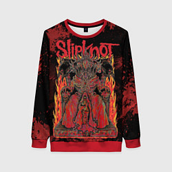 Женский свитшот Slipknot black and red