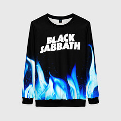 Женский свитшот Black Sabbath blue fire