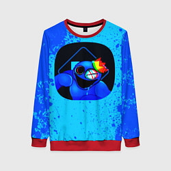 Женский свитшот Радужные друзья: Синий глитч