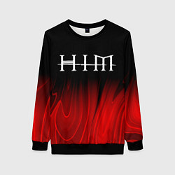 Женский свитшот HIM red plasma