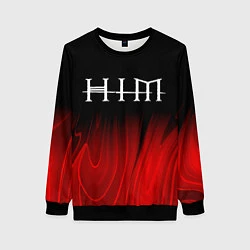 Свитшот женский HIM red plasma, цвет: 3D-черный