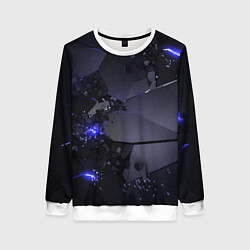 Свитшот женский Неоновые плиты, взрыв, цвет: 3D-белый